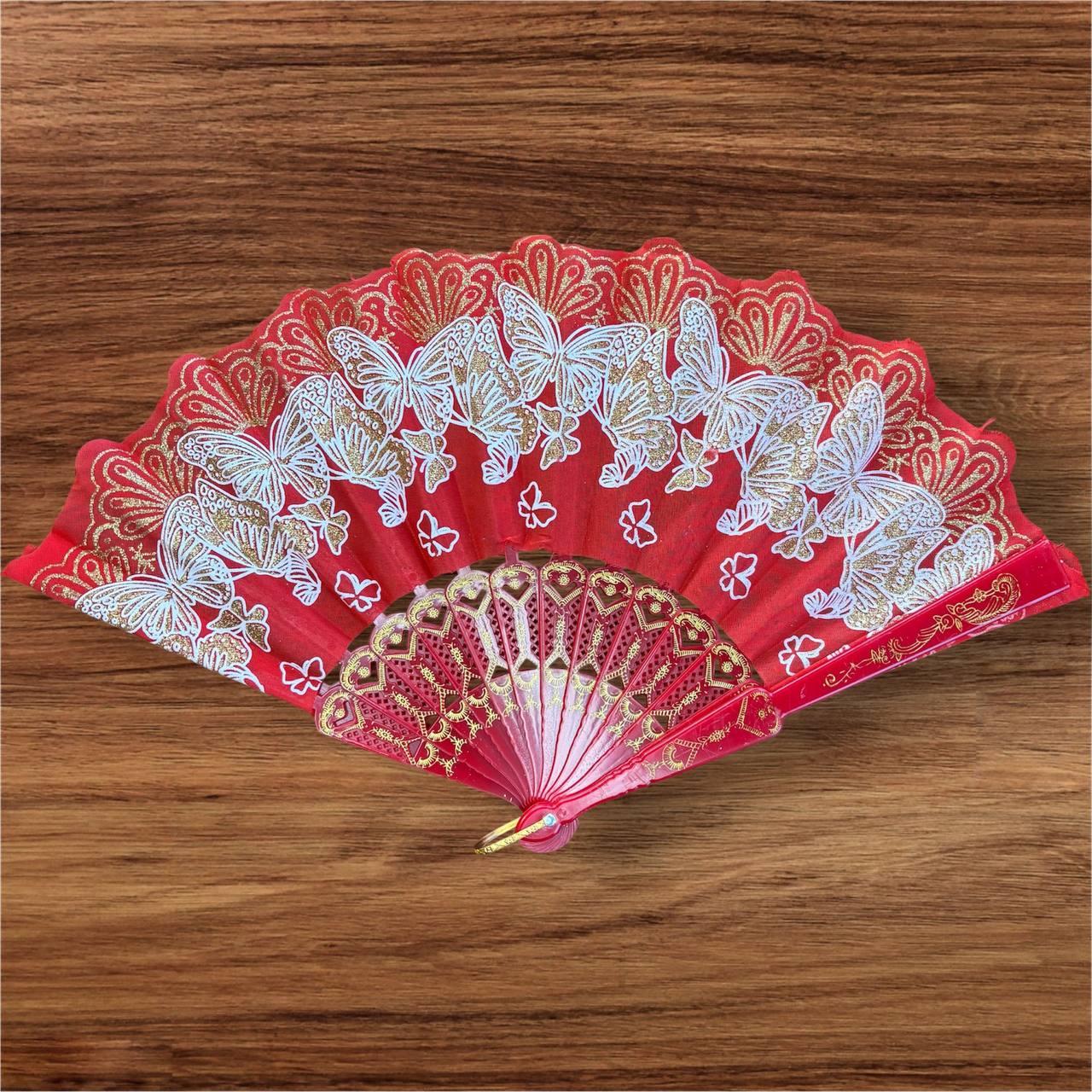 Віяло складне, кишенькове тканинне одностороннє, фото 1