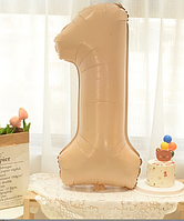 Цифра 1 карамель куля фольгована 100 см 40" в упаковці