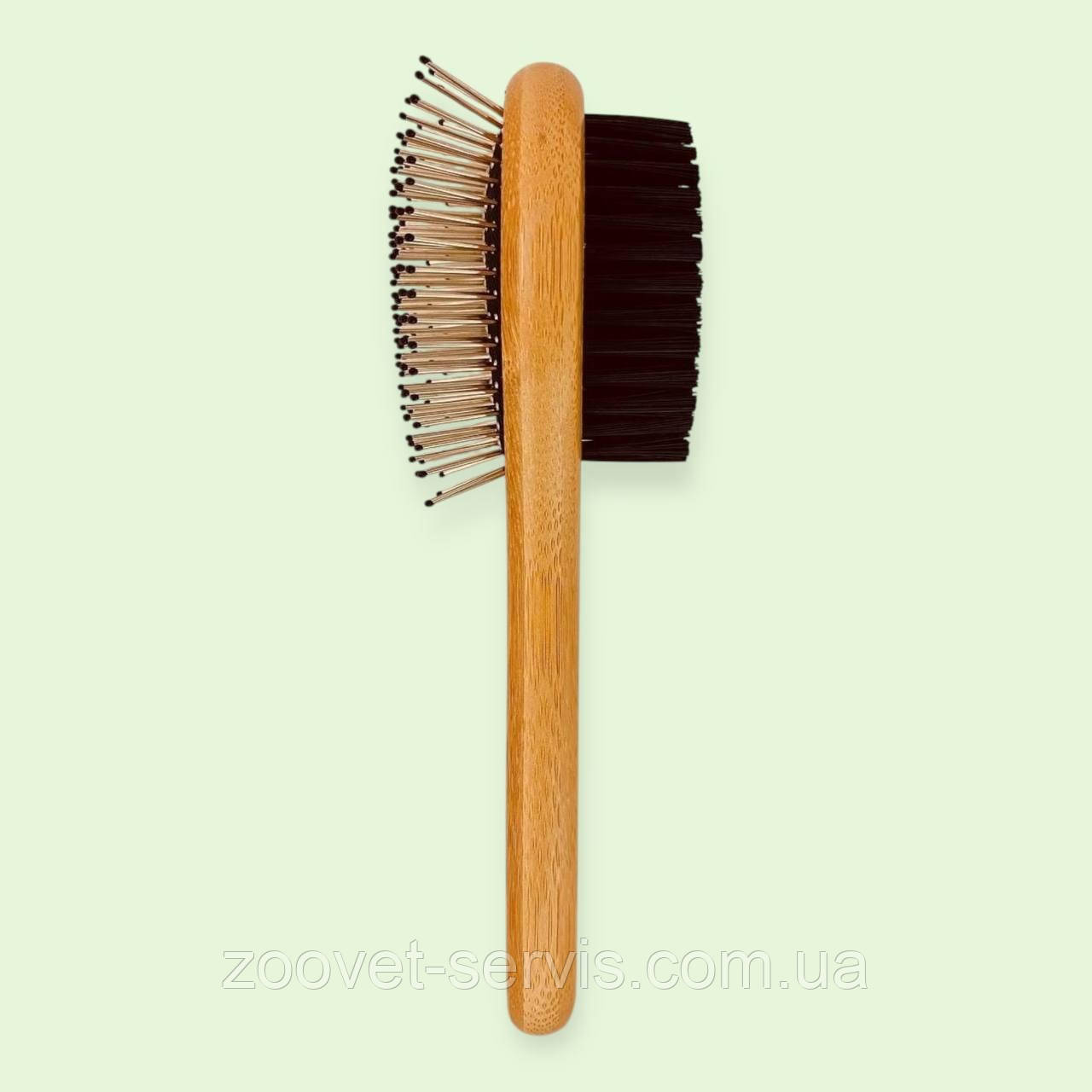 Двостороння щітка 2в1 для собаки Flamingo BAMBOO S (19x5,2 см) для догляду за шерстю