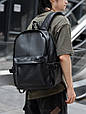 Чоловічий міський рюкзак для ноутбука - Чорний, фото 2