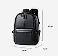 Чоловічий міський рюкзак для ноутбука - Чорний, фото 7