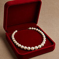 Перлинне кольє з морських перлів, елегантна прикраса для подарунка