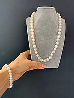 Перлинне кольє та браслет з натуральних морських перлів