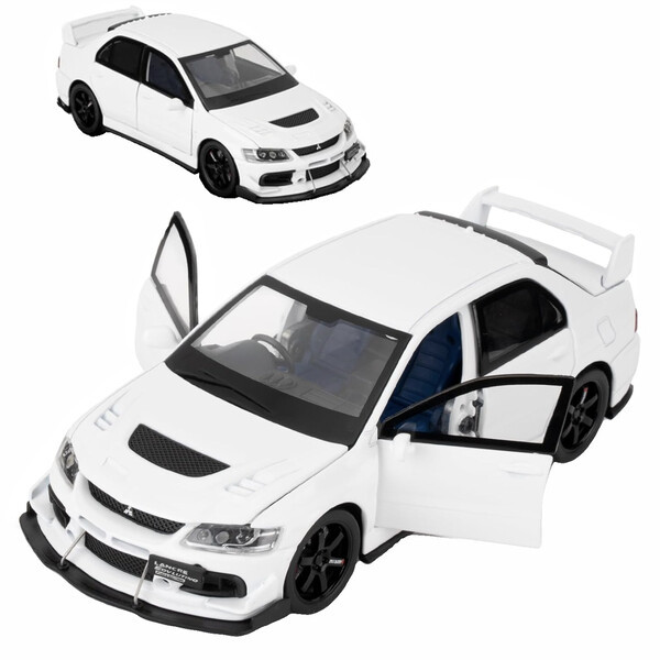 Машинка Mitsubishi Lancer Evolution 9 іграшка моделька металева колекційна 15 см Білий (60812), фото 1