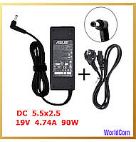Блок живлення до ноутбука Asus 19V 4.74 A 90W (DC 5.5*2.5) + мережевий кабель