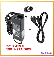 Блок живлення до ноутбука HP 19V 4.74 A 90W (DC 7.4*5.0) + кабель живлення