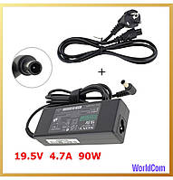Блок живлення для ноутбука Sony 19.5 V 4.7 A 90 W (DC 6.5*4.4) + кабель живлення