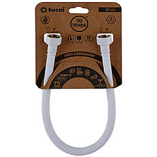 Шланг водяний TUCAI TAQ PREMIUM GRIF 1/2″x1/2″ BВ 0,5м.АНТИКОР. ACB HG-1212-500  (Білий Мат) 209973