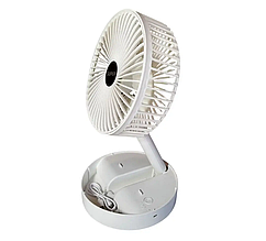 Мінівентилятор складаний 10041 з USB-зарядкою, білий