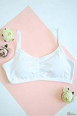 ОПТОМ Топ білий із вкладками та драпіруванням (11-12 років) Pier Lone 8684606050984