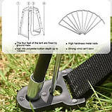 Портативний кемпінговий тент-намет для душу, туалету або переодягання, водонепроникний, 120×120×190 см, фото 3