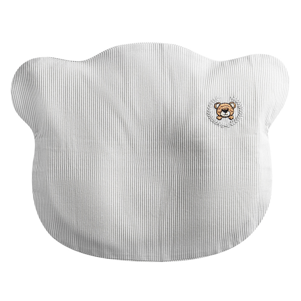 Наволочка на подушку ортопедичну дитячу BabyComfort PAPAELLA 23х30 см бавовна з вишивкою сіра