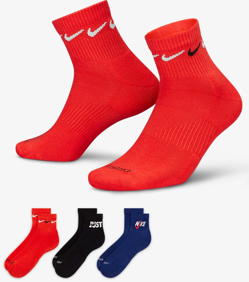 Шкарпетки Nike U NK EVERYDAY PLUS CUSH ANKLE 3 пари