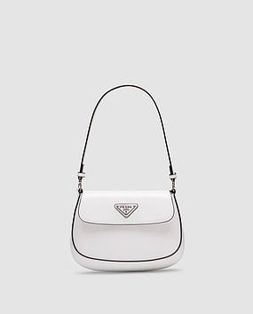 💎 Prada Cleo Lacquered Leather Mini Bag White 23 х 17 х 3 см