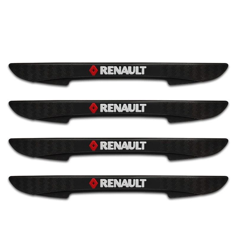 Захисні протиударні смуги Renault на краю дверей 16х147 мм Гума (наклейки) Чорний 4 шт, фото 1