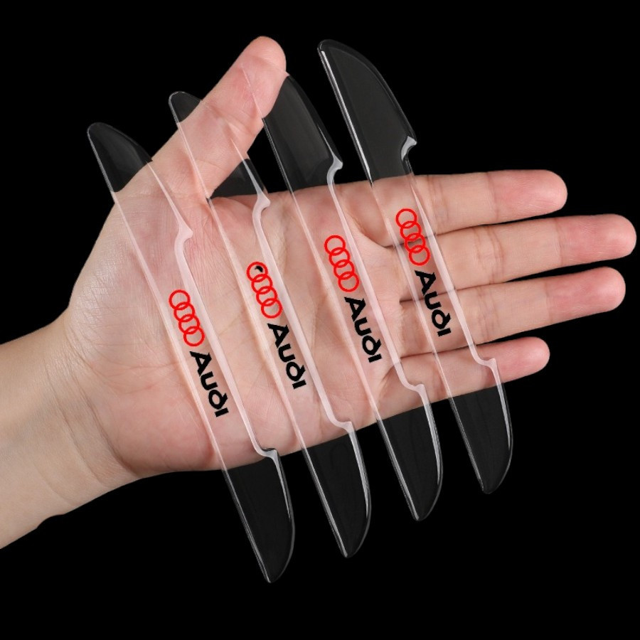 Захисні протиударні лінії дверей Audi 4 шт Силікон на скотчі на край дверей Прозорі, фото 1