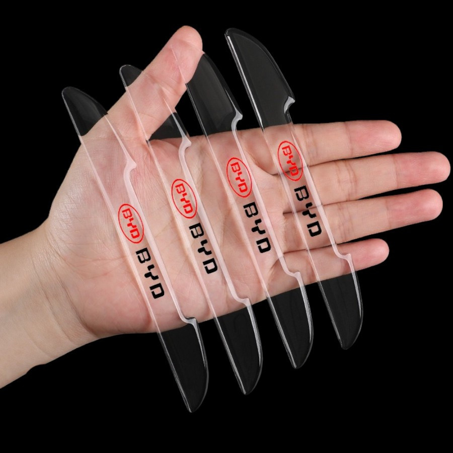 Захисні протиударні смуги дверей BYD 4 шт Силікон на скотчі на край дверей Прозорі, фото 1