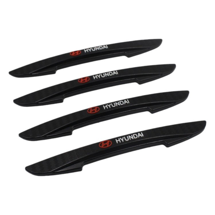 Захисні протиударні смуги дверей Hyundai 4 шт Гумові на краї дверей 16х147 мм на скотчі, фото 1