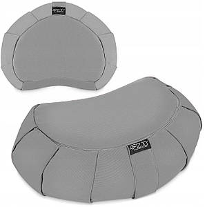 Подушка для йоги та медитації 4FIZJO Zafu напівкругла 40 x 30 x 12 см Grey (P-5907739315502)