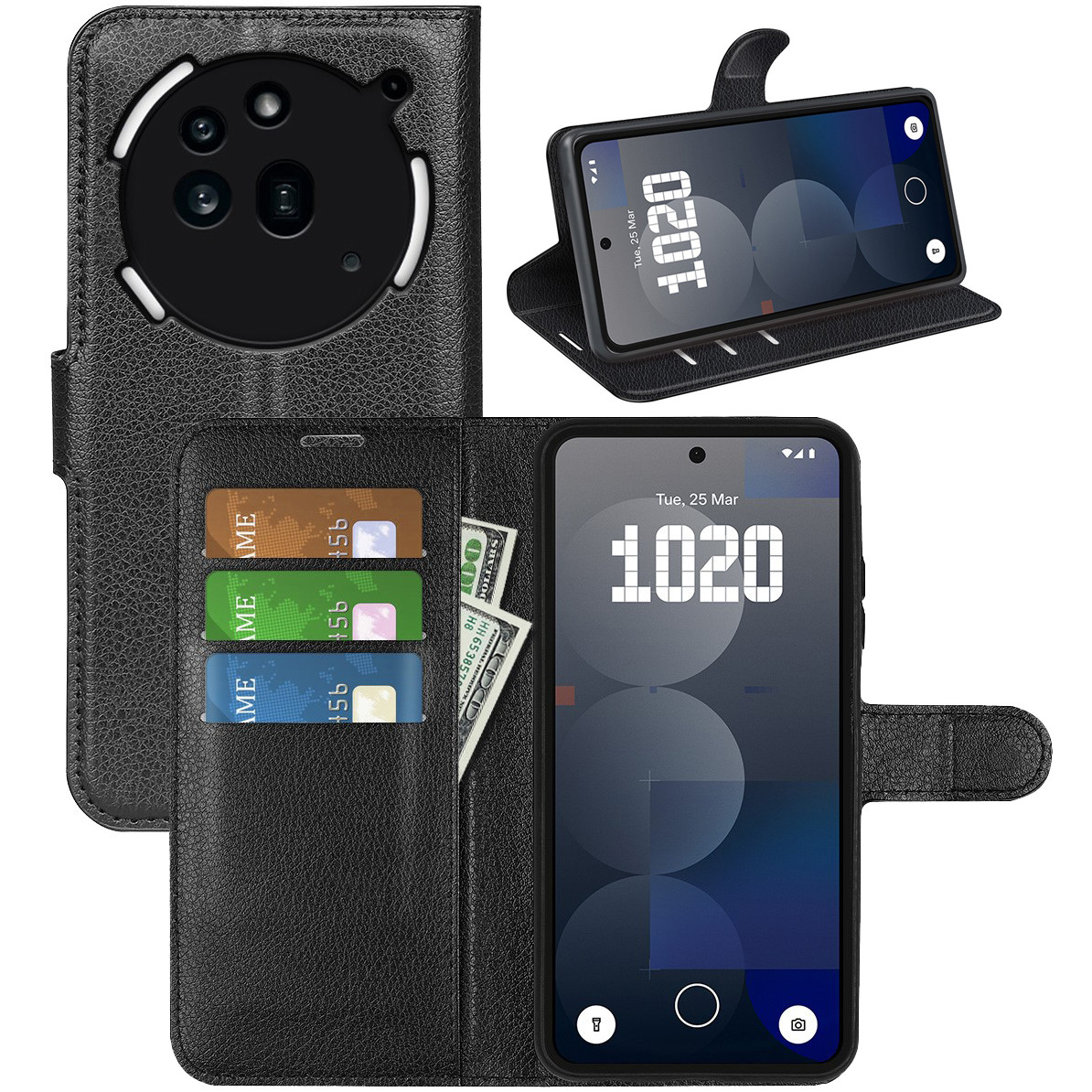 Чохол-книжка Litchie Wallet для Nothing Phone (3a) Pro Black, фото 1