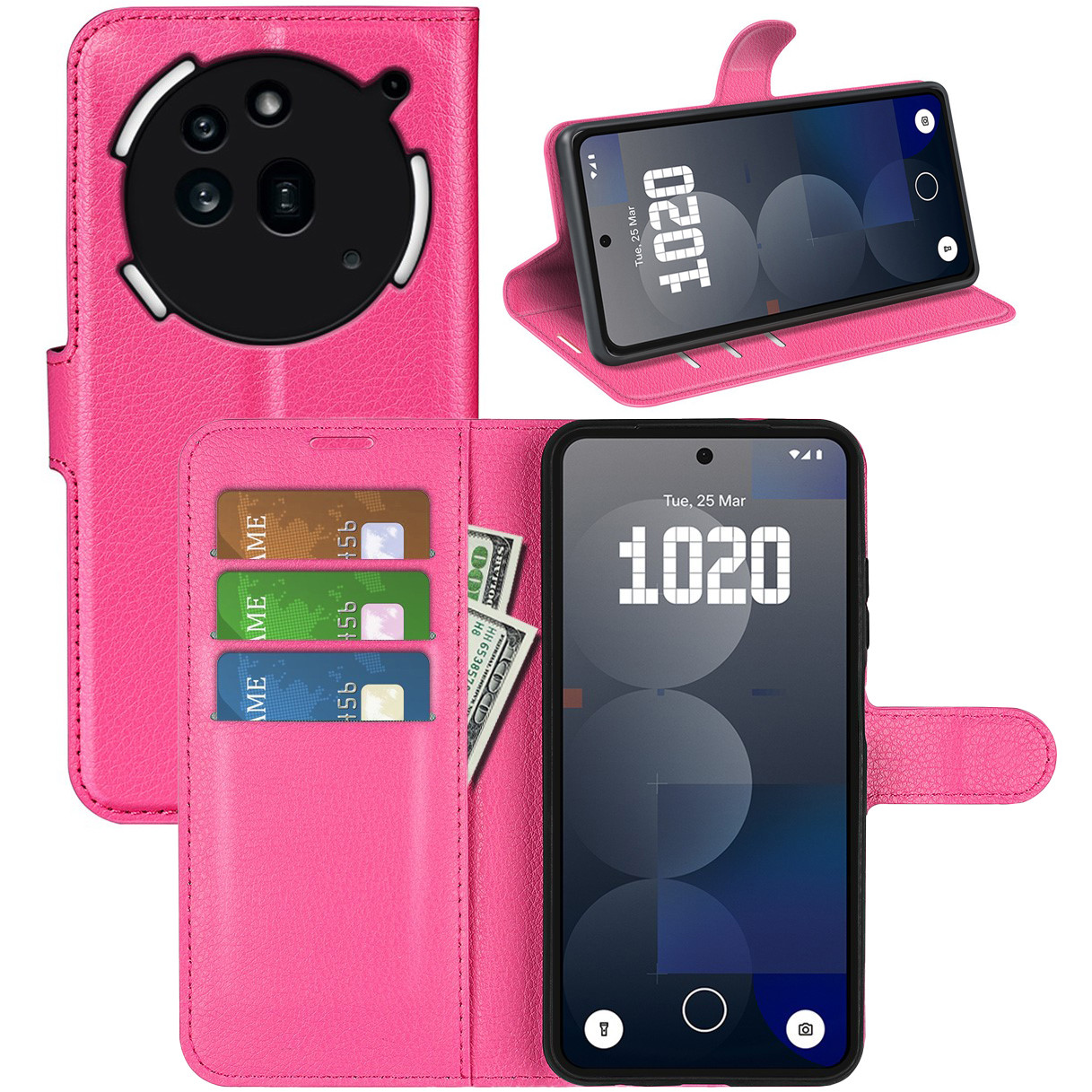 Чохол-книжка Litchie Wallet для Nothing Phone (3a) Pro Rose, фото 1