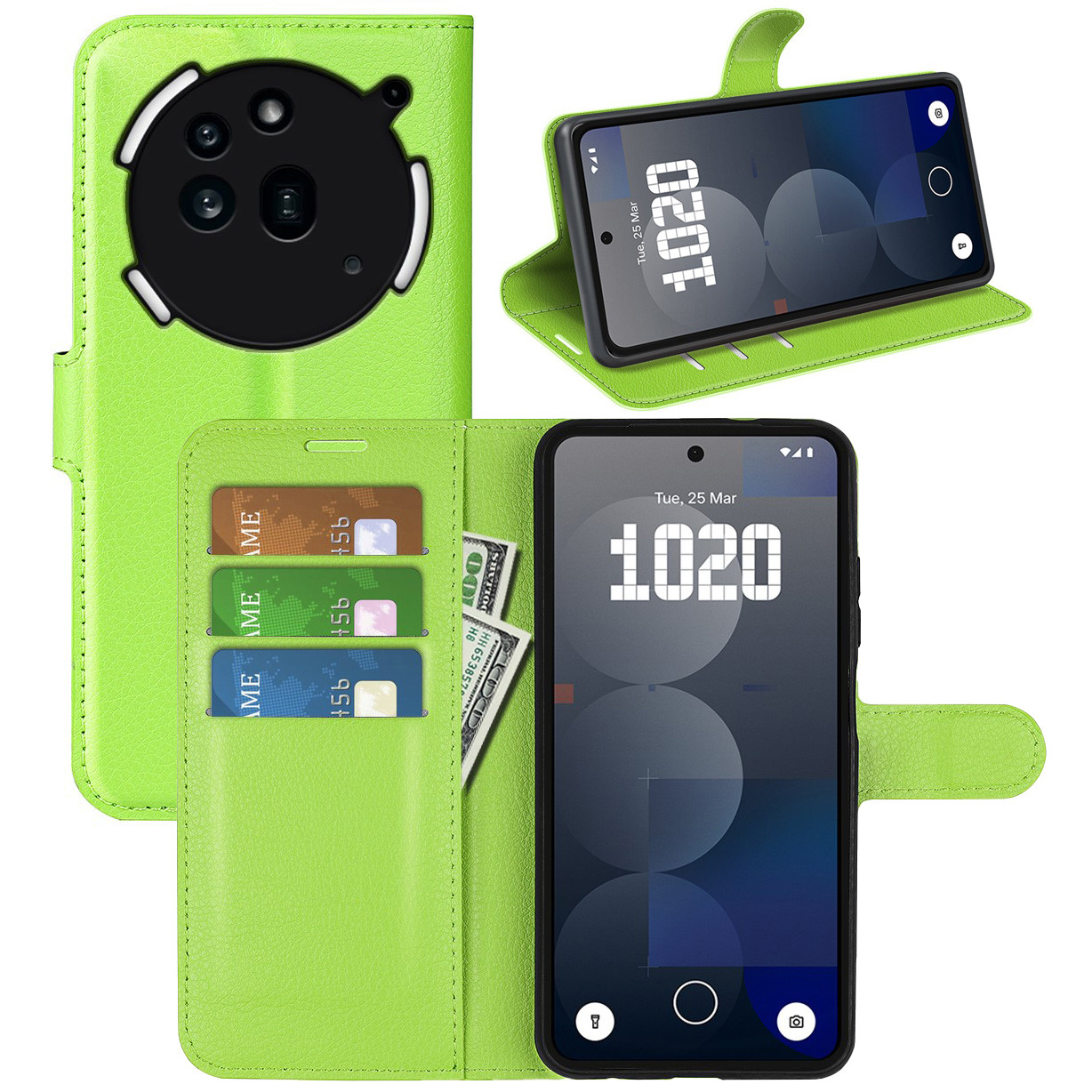 Чохол-книжка Litchie Wallet для Nothing Phone (3a) Pro Light Green, фото 1