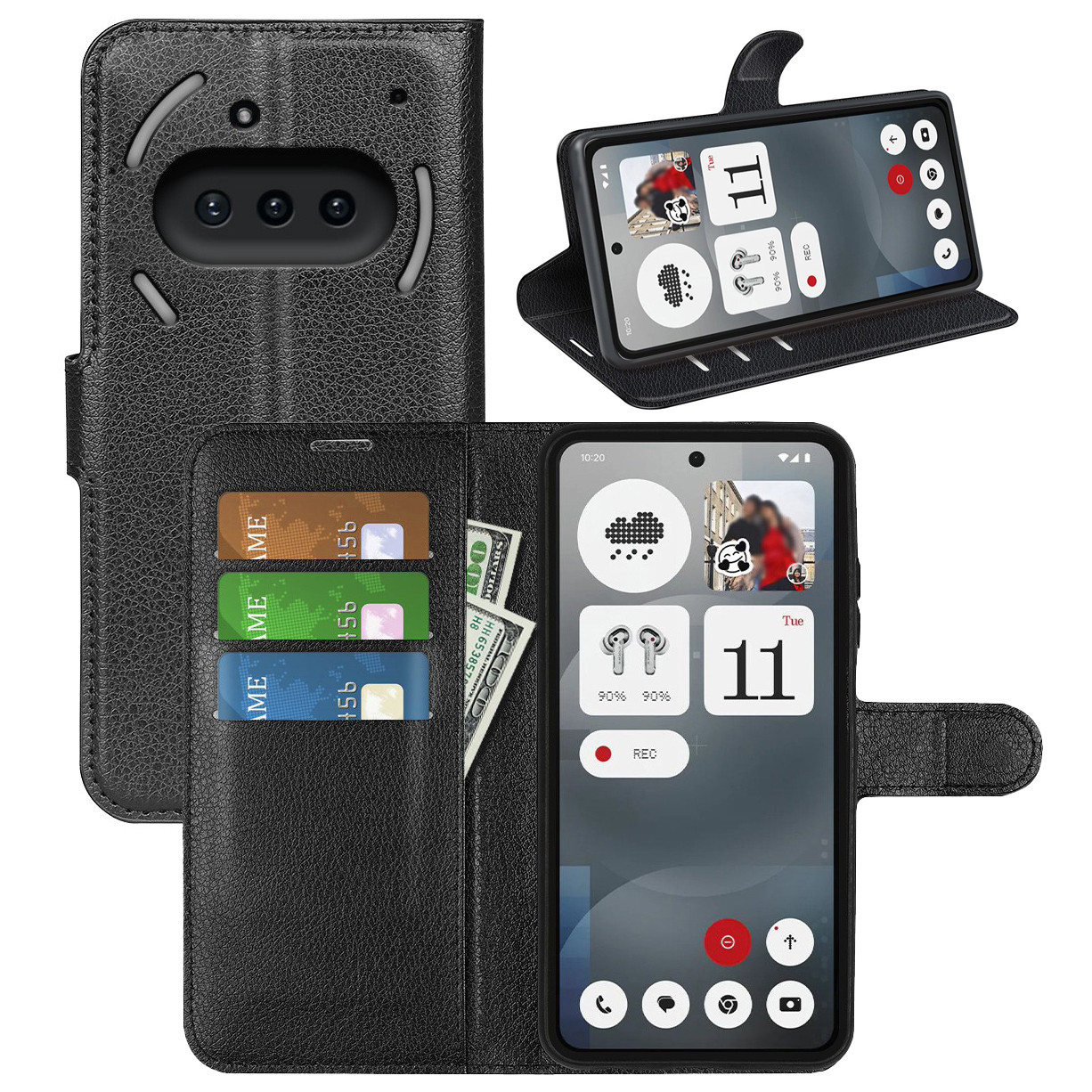Чохол-книжка Litchie Wallet для Nothing Phone (3a) Black, фото 1