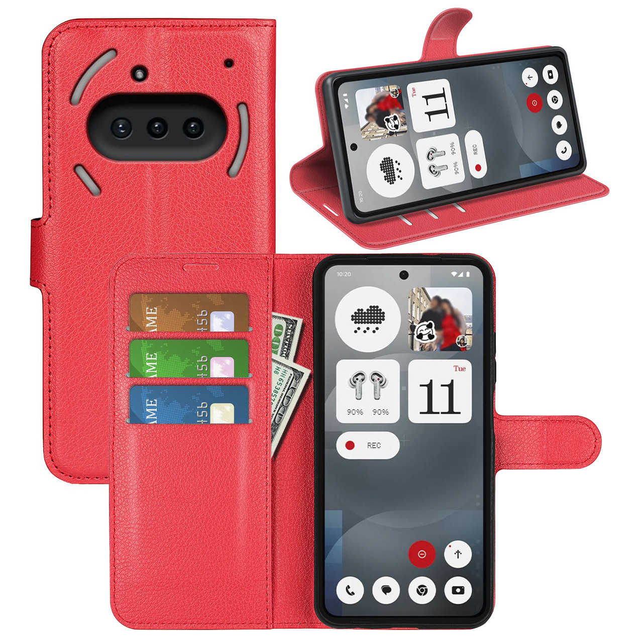 Чохол-книжка Litchie Wallet для Nothing Phone (3a) Red, фото 1