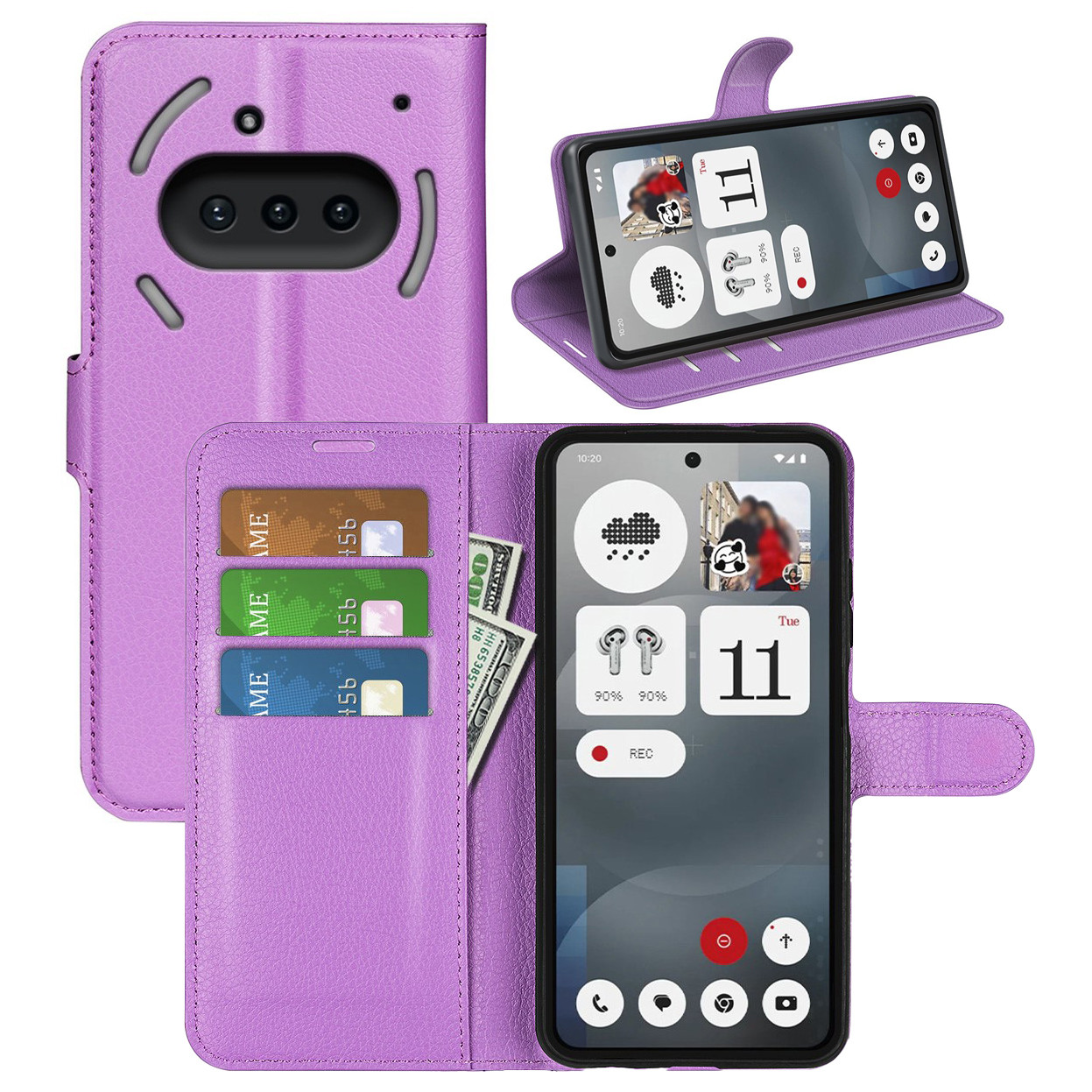 Чохол-книжка Litchie Wallet для Nothing Phone (3a) Violet, фото 1