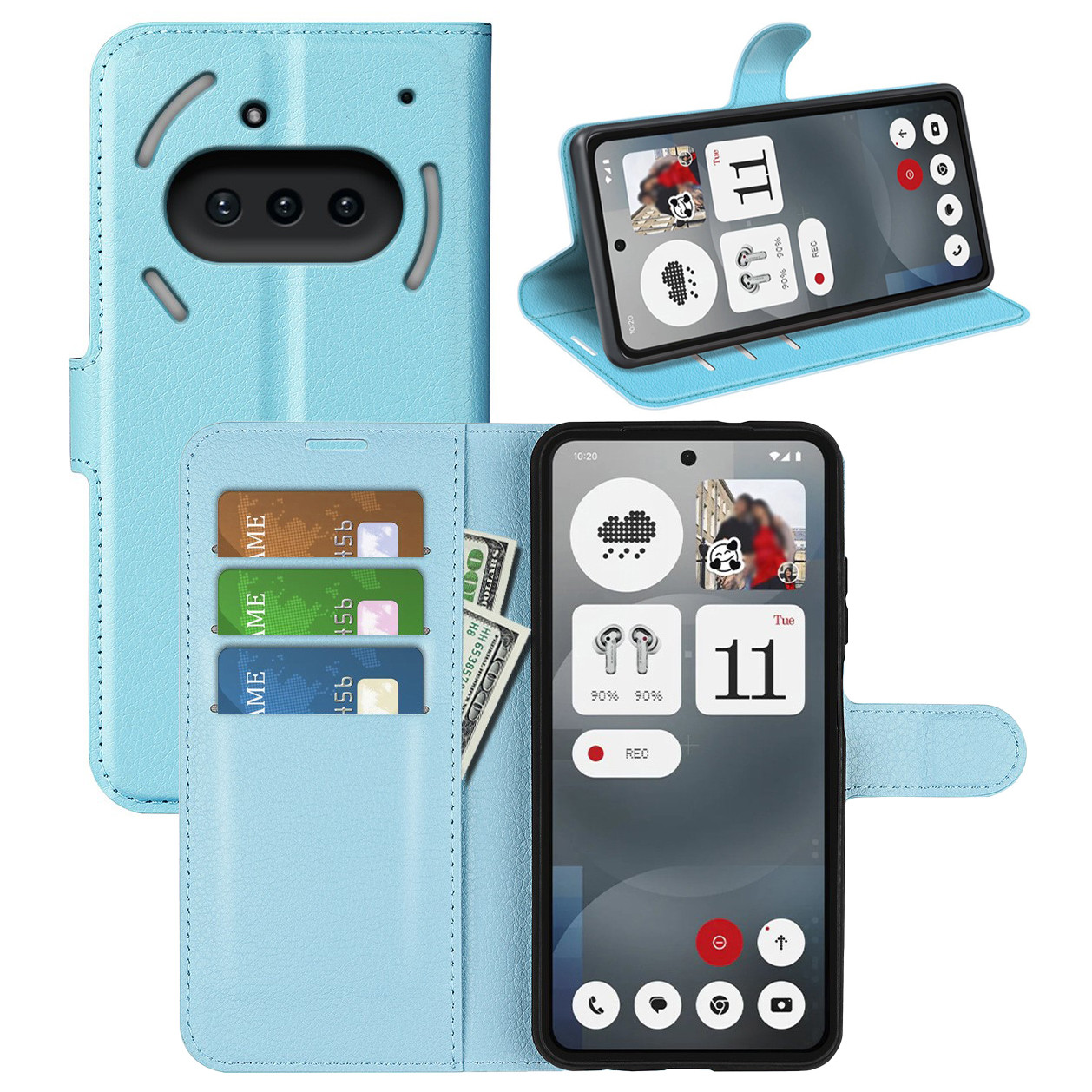 Чохол-книжка Litchie Wallet для Nothing Phone (3a) Light Blue, фото 1