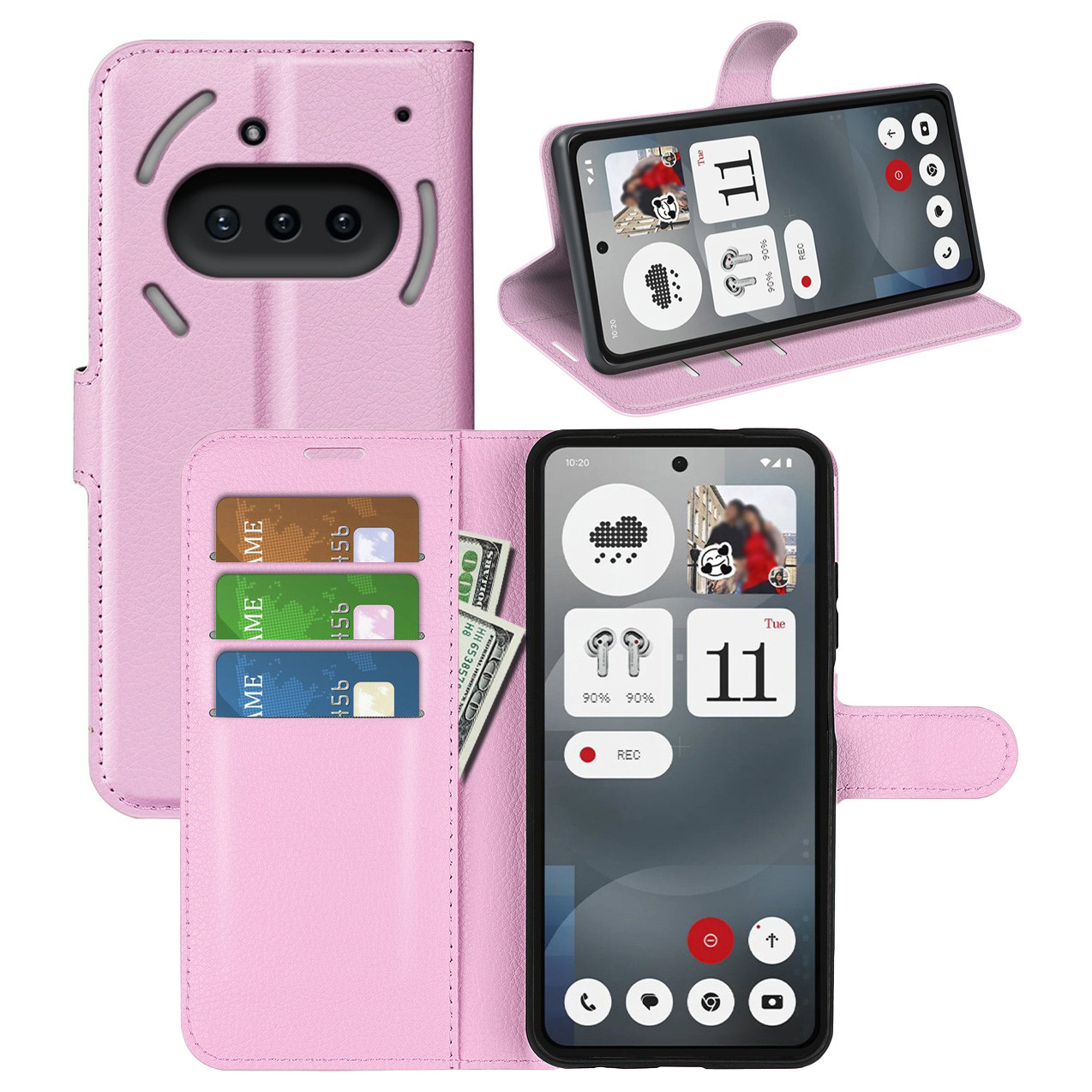 Чохол-книжка Litchie Wallet для Nothing Phone (3a) Light Pink, фото 1