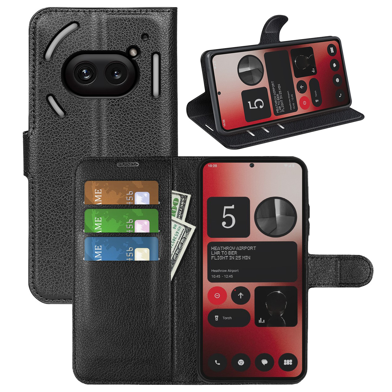 Чохол-книжка Litchie Wallet для Nothing Phone (2a) / (2a) Plus Black, фото 1