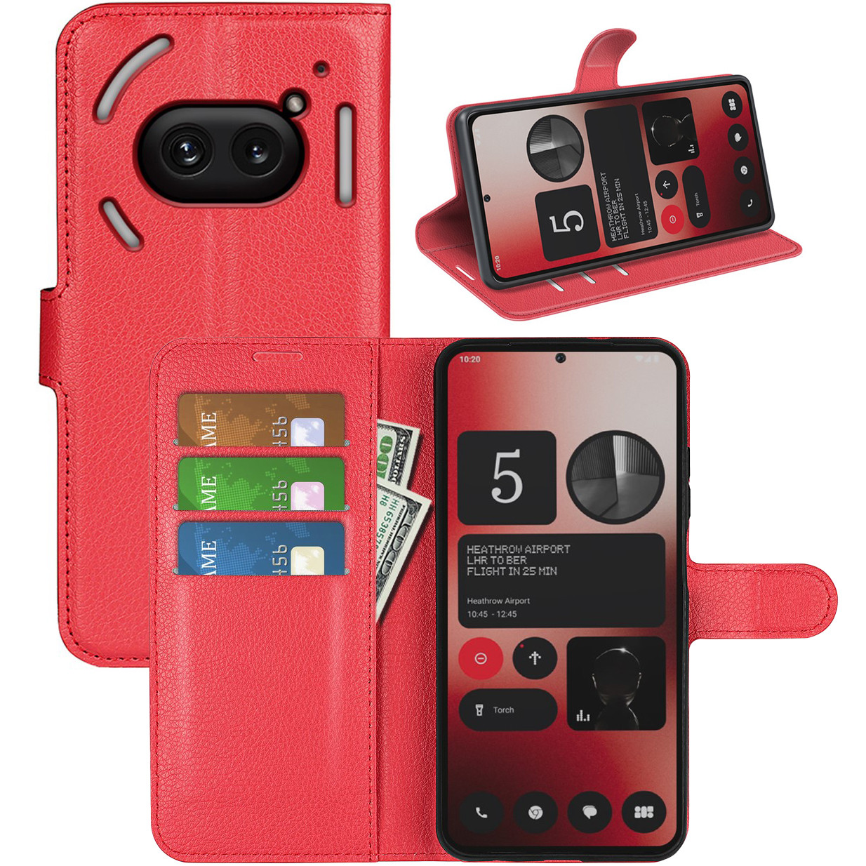 Чохол-книжка Litchie Wallet для Nothing Phone (2a) / (2a) Plus Red, фото 1