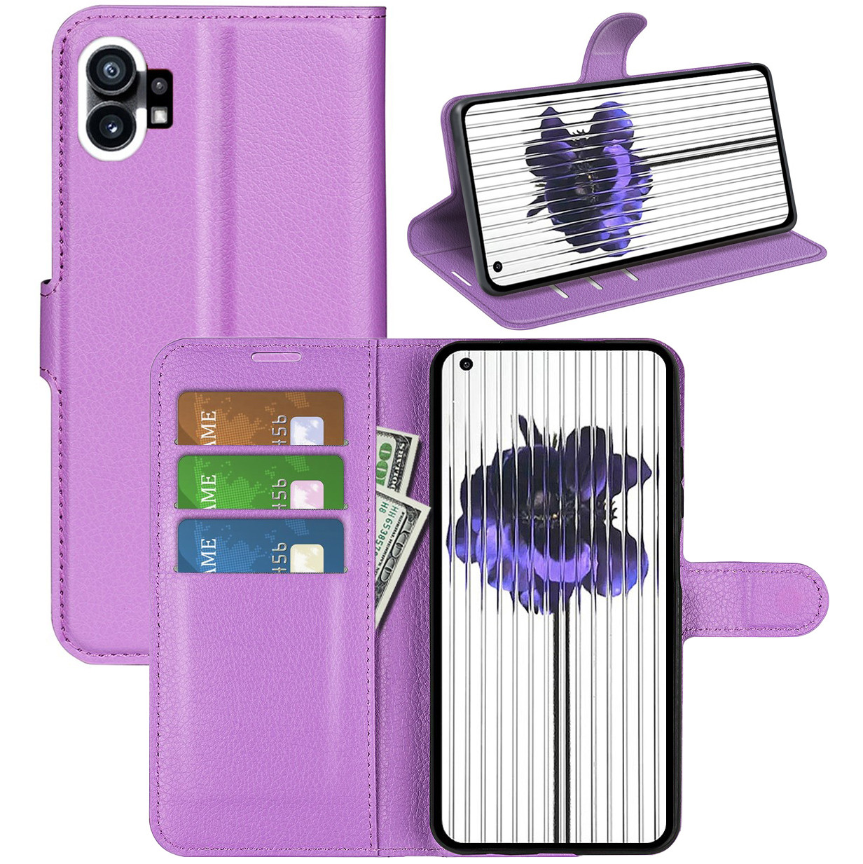 Чохол-книжка Litchie Wallet для Nothing Phone (1) Violet, фото 1