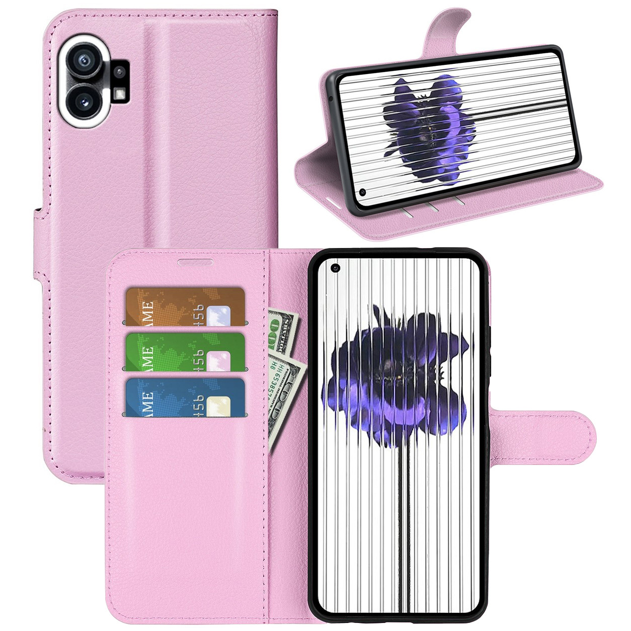 Чохол-книжка Litchie Wallet для Nothing Phone (1) Light Pink, фото 1