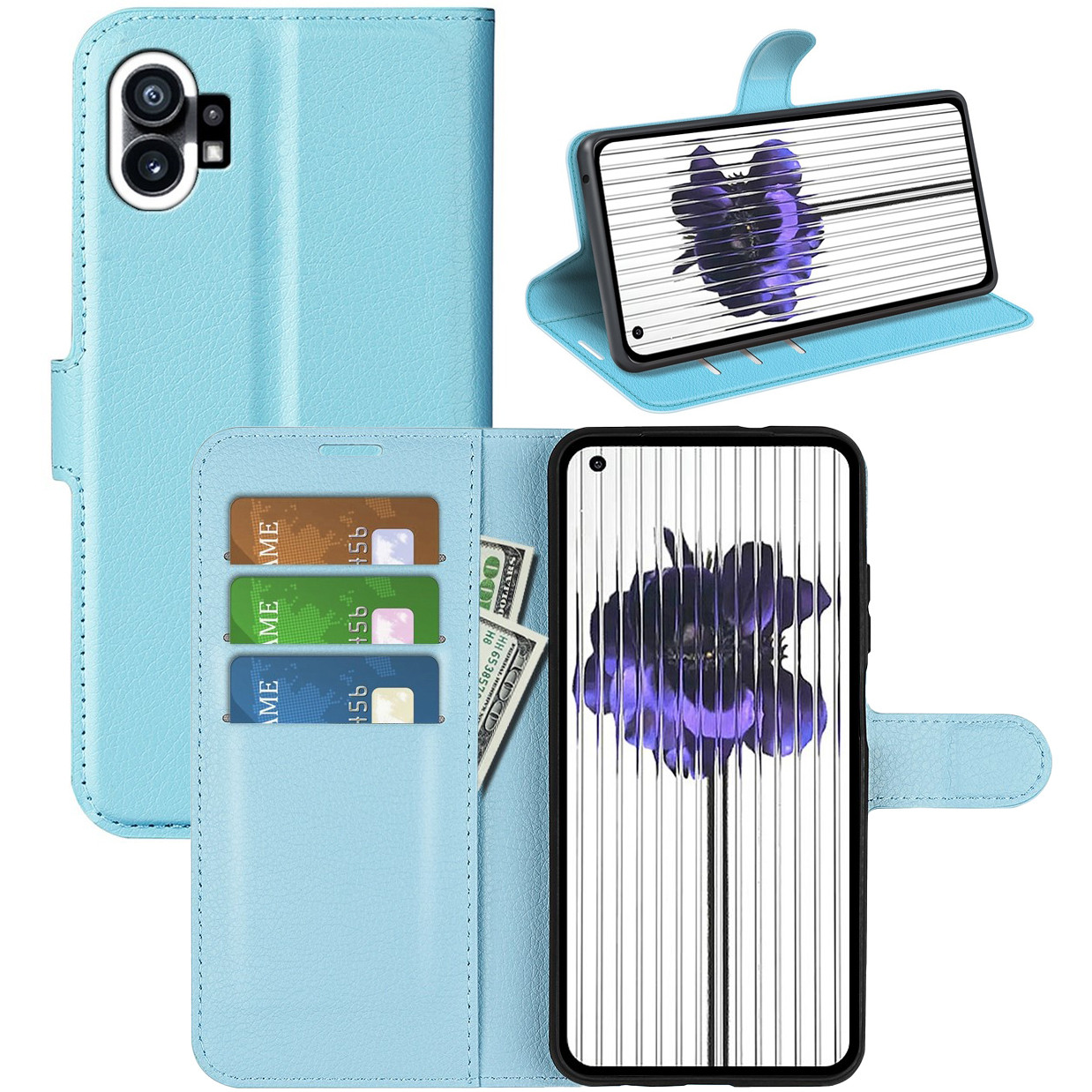 Чохол-книжка Litchie Wallet для Nothing Phone (1) Light Blue, фото 1