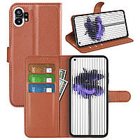 Чохол-книжка Litchie Wallet для Nothing Phone (1) Brown