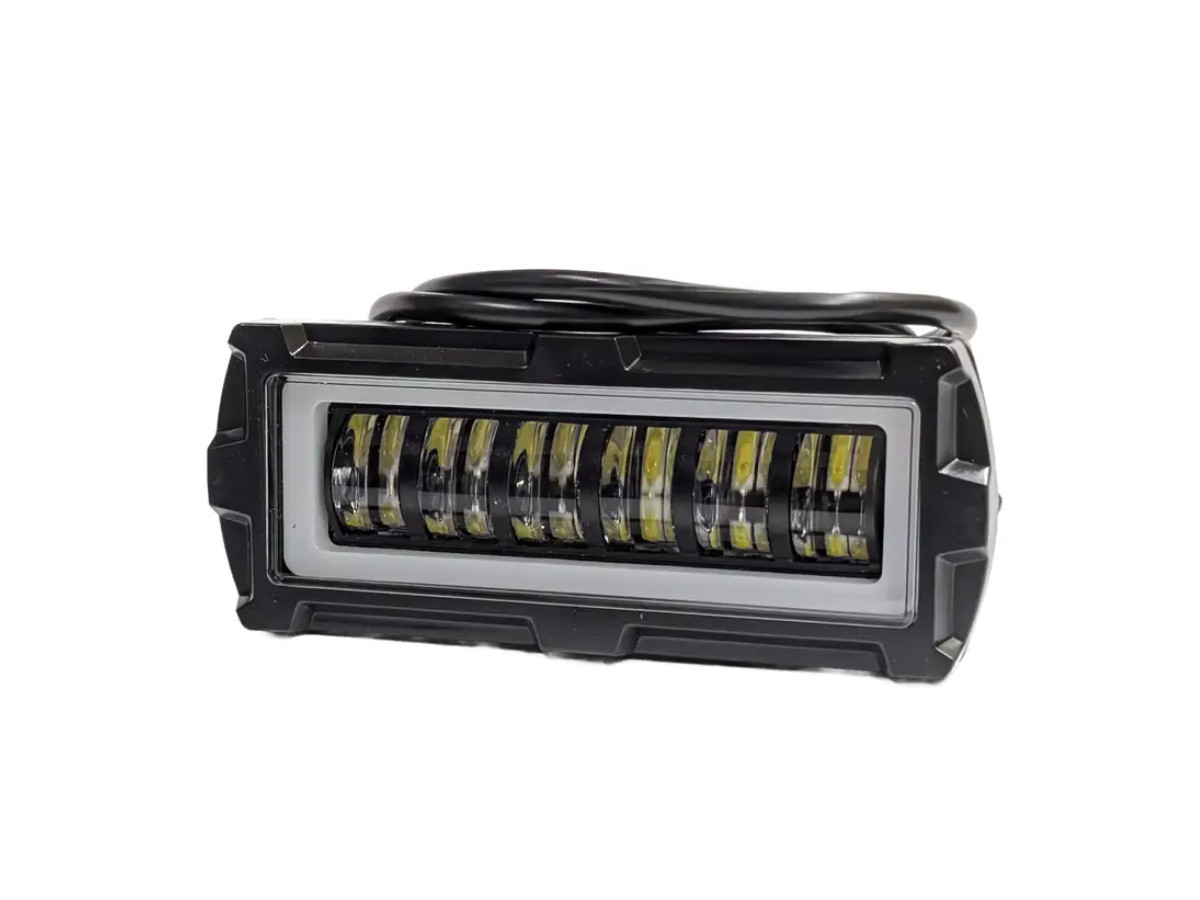 Світлодіодна фара HP-GZD-306-01 12/24V ближнє світло (біле та жовте) з DRL. Чітка світло-тенева межа, фото 1