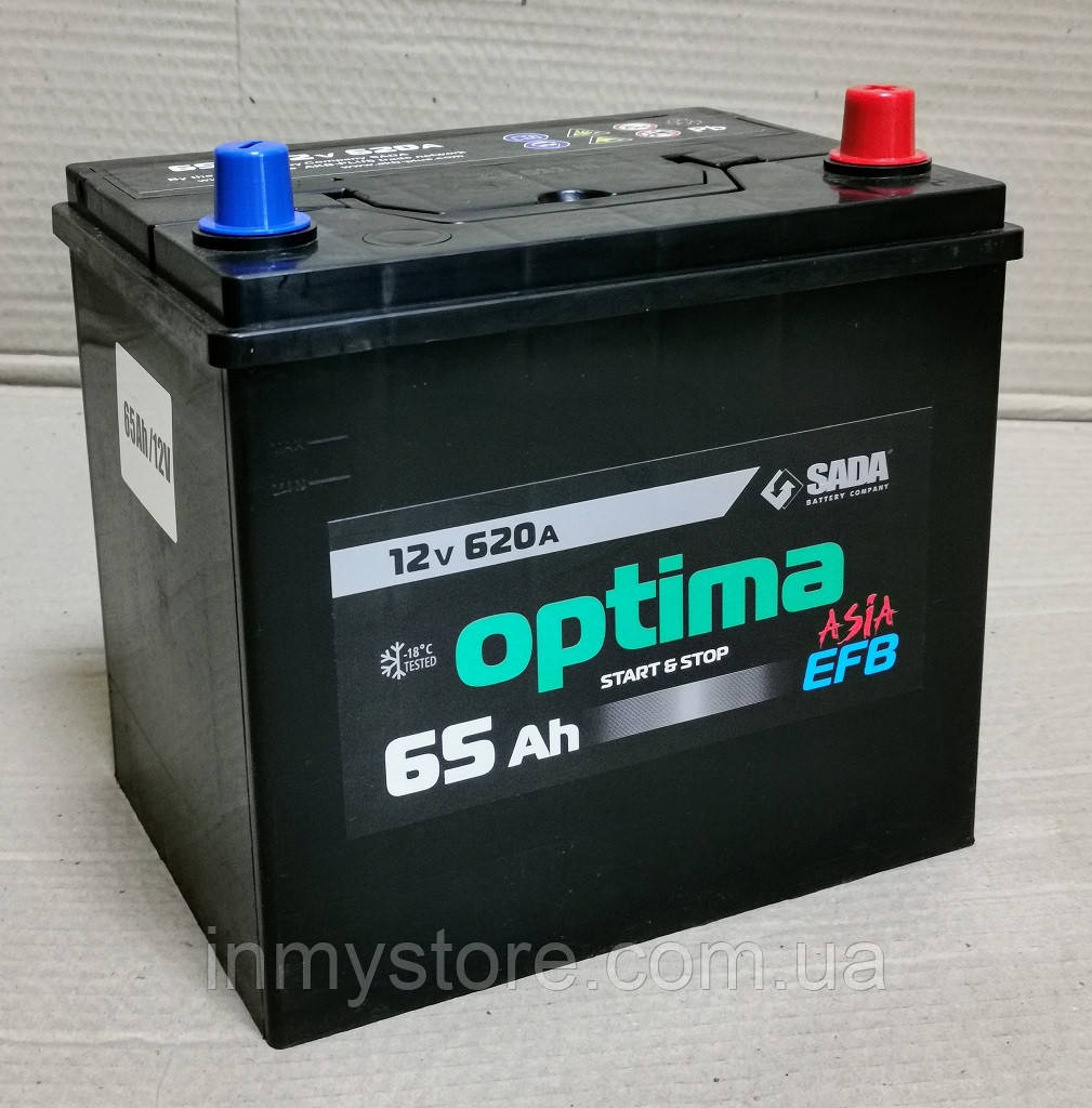 Акумулятор 6CT-65 Optima Sada Asia EFB 65Ah-12V (230х175х225), (+ праворуч), EN620, фото 1