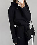 Костюм найк жіночий худі з капюшоном і джогери двонитка оверсайз 42-44 46-48, фото 2