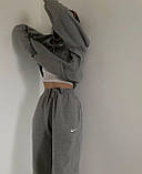 Костюм найк жіночий худі з капюшоном і джогери двонитка оверсайз 42-44 46-48, фото 5