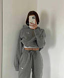 Костюм найк жіночий худі з капюшоном і джогери двонитка оверсайз 42-44 46-48, фото 9