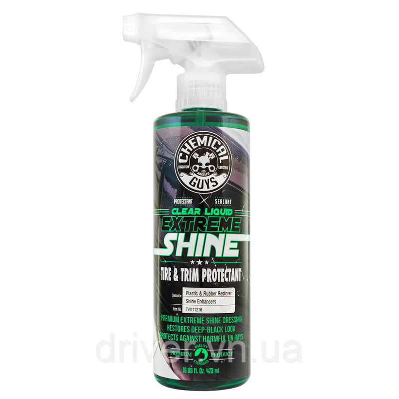 Защитный спрей для обработки пластика и резины «Clear Liquid Extreme Tire Shine» - 473 мл, TVD11216, фото 1