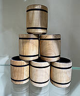 Набір стопок із дерева 6 шт (всередині метал)