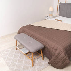 Покривало Viluta стьобане двустороннє Дует Шоколадно-ванільний 210х240 duet_shokvanil_210x240 smart