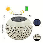 Садовий світильник на сонячній батареї підвісний вуличний ліхтар для декоративного освітлення саду та дачі, фото 8