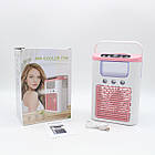 Мінікондиціонер із підсвіткою і зволожувачем повітря USB рожевий для охолодження робочого місця та сну, фото 10