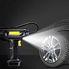 Портативний насос для шин із цифровим дисплеєм автомобільний компресор USB компактний прилад до 150 PSI, фото 4