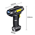 Портативний насос для шин із цифровим дисплеєм автомобільний компресор USB компактний прилад до 150 PSI, фото 5