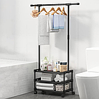 Підлогова вішалка для одягу SINGLE-POLE RACK 169х93х35 см зручна стійка для зберігання одягу в передпокої, фото 3